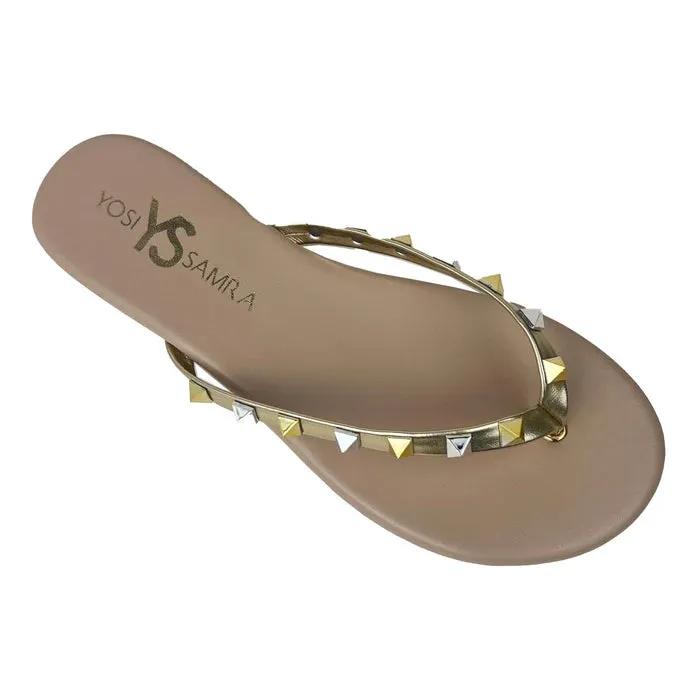 Rivington Sandal - Beige Metallic Studded