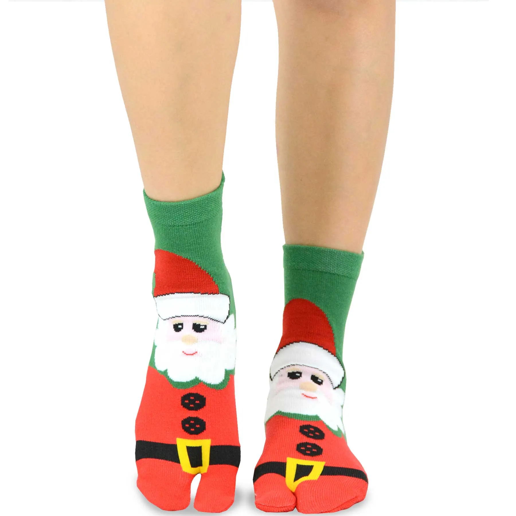 TeeHee Socks Women's Christmas Cotton Big Toe Santa 3-Pack (11705)