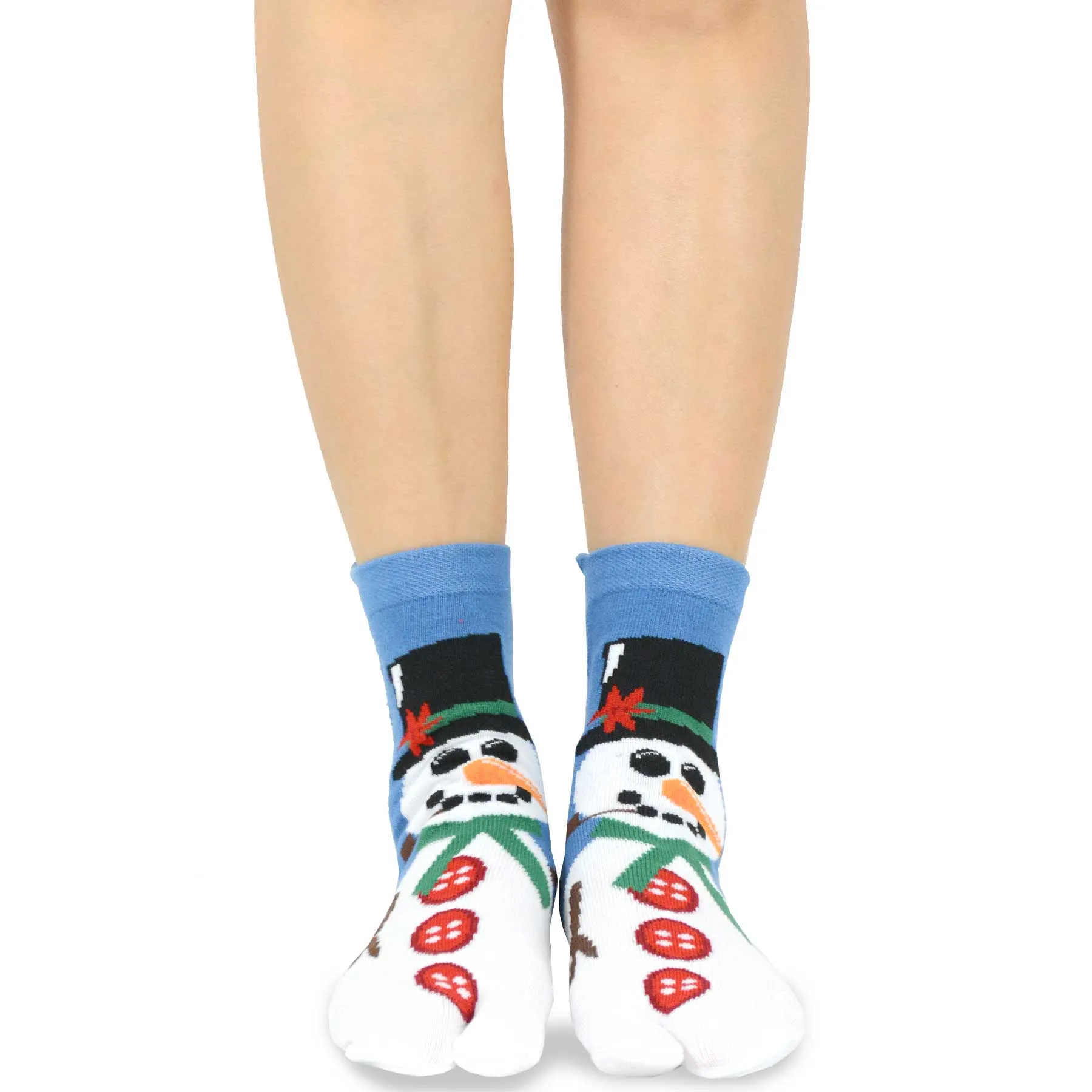 TeeHee Socks Women's Christmas Cotton Big Toe Santa 3-Pack (11705)