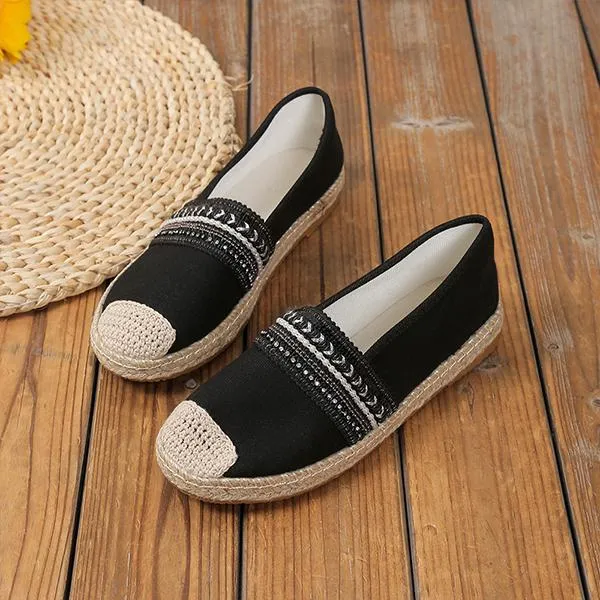 Women's Casual Ethnic Style Loafers Espadrille Shoes 12478113S