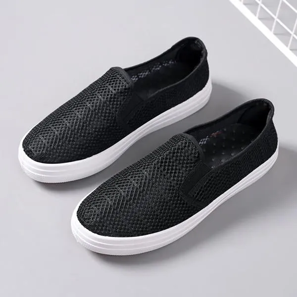 Women's Casual Slip On Flat Low Top Canvas Shoes 36933249C