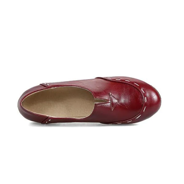 Women's Casual Slip-On Solid Color Flat Shoes 37995896S