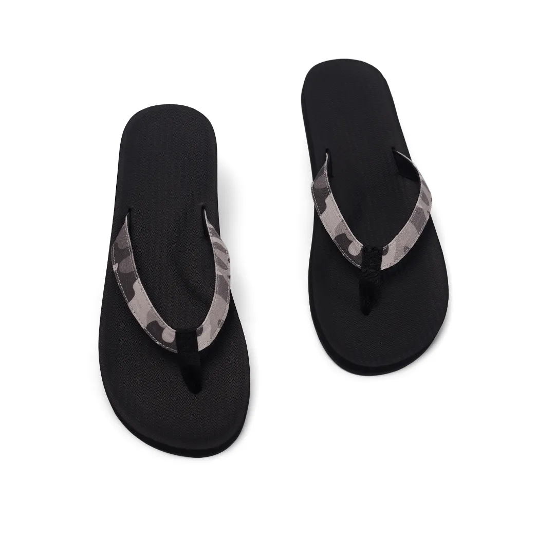 Women's Flip Flops Camo - Black/White Camo