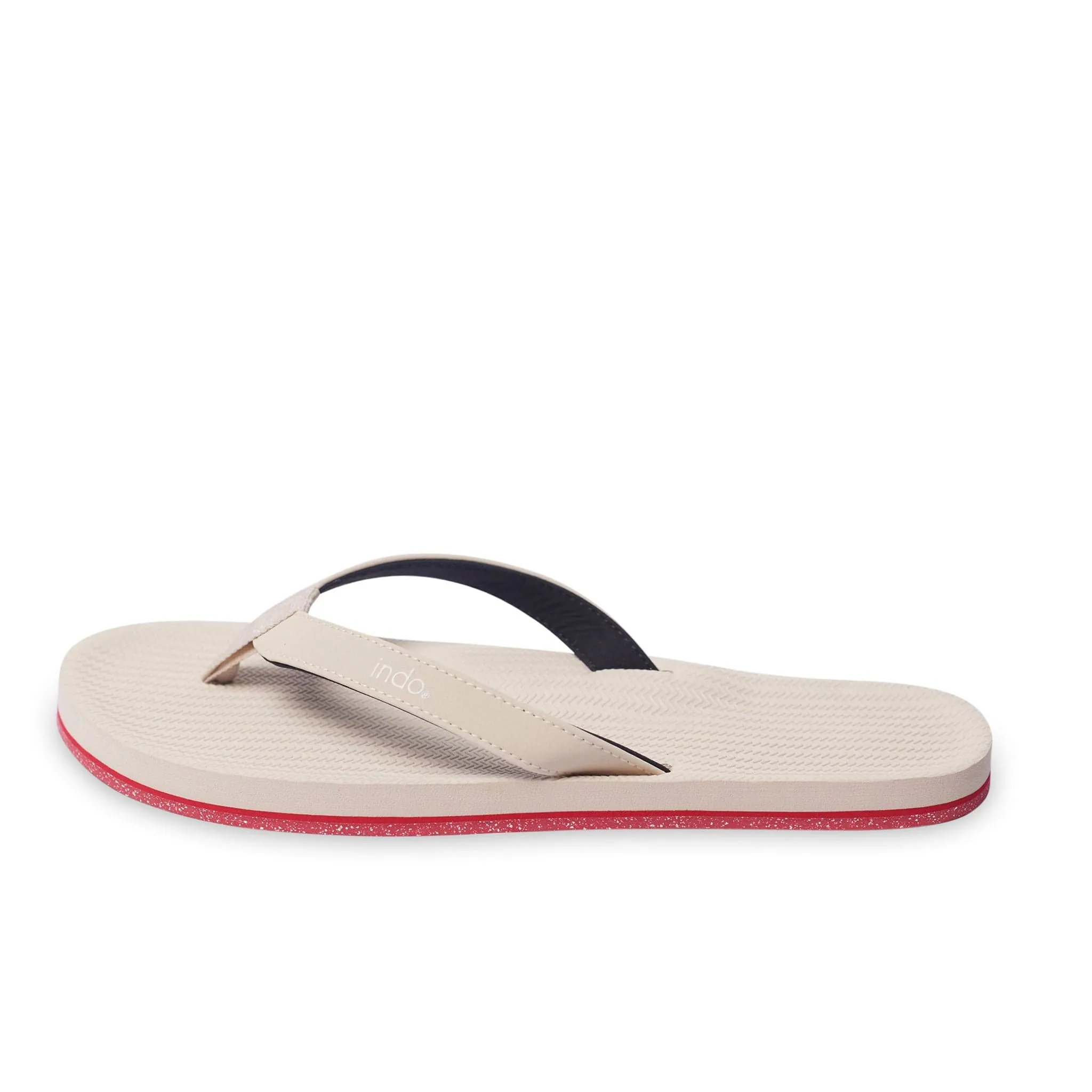 Women’s Flip Flops Sneaker Sole - Sea Salt/Red Sole