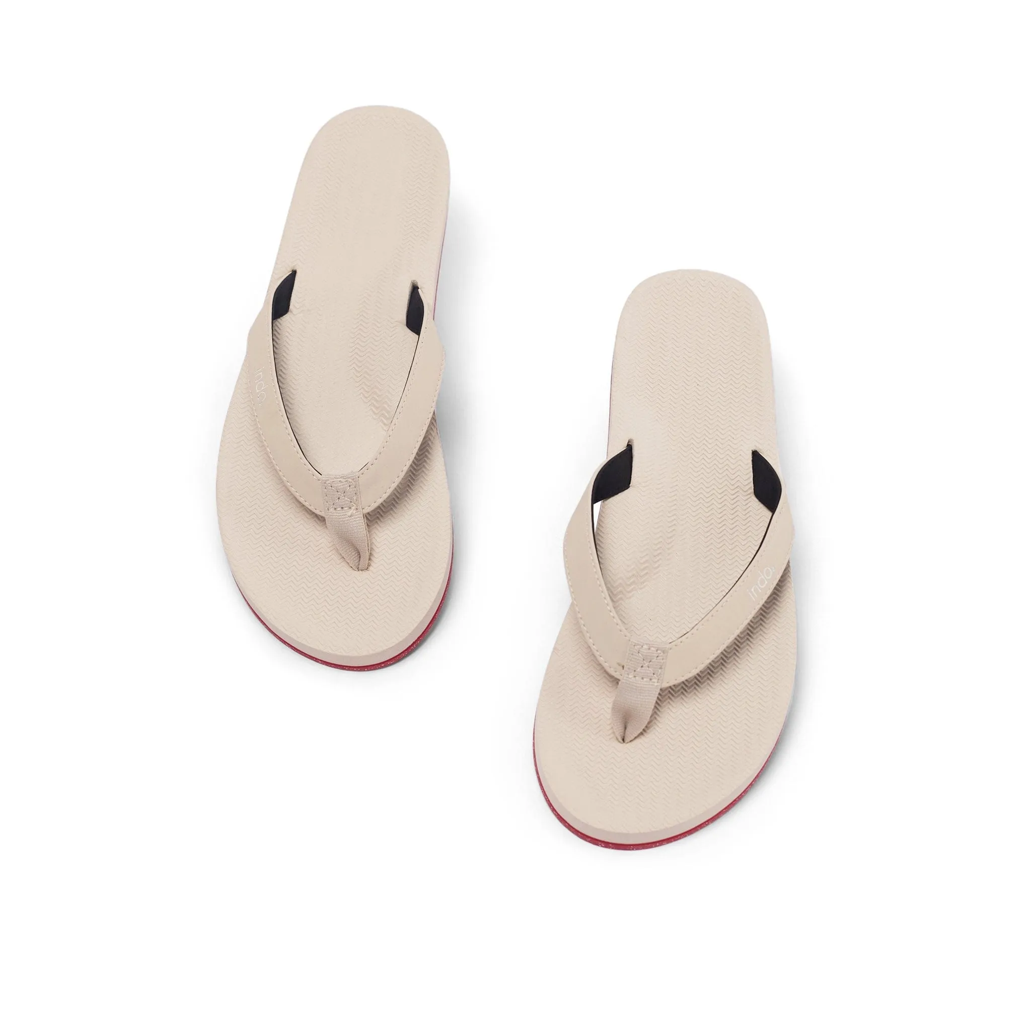 Women’s Flip Flops Sneaker Sole - Sea Salt/Red Sole