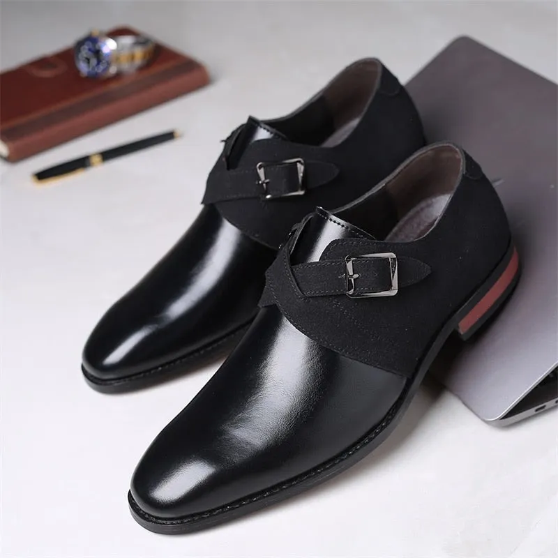 Xituodai   Men's Business Oxford Shoes Luxury Leather Dress shoes Casual pointed Formal Shoes For Men Fashion Comfortable Wedding flat