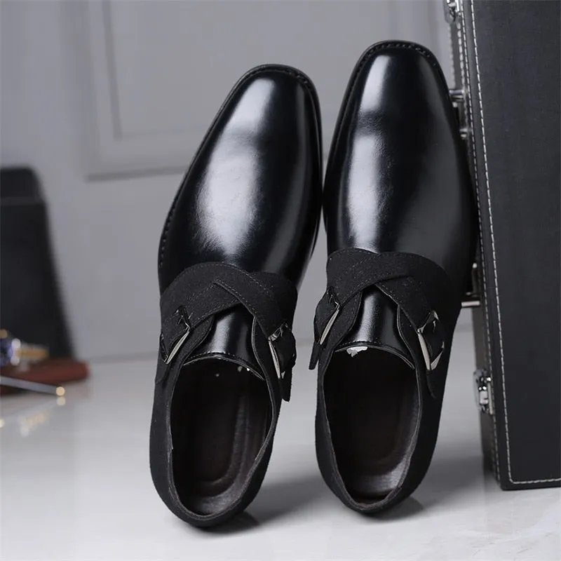 Xituodai   Men's Business Oxford Shoes Luxury Leather Dress shoes Casual pointed Formal Shoes For Men Fashion Comfortable Wedding flat