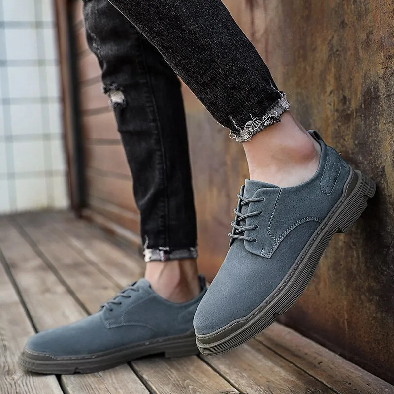 Xituodai  Men's Shoes Casual Leather Suede Shoes Men Fashion Business Oxfords Man Moccasin Leisure Walk Comfy Driving Shoe Male