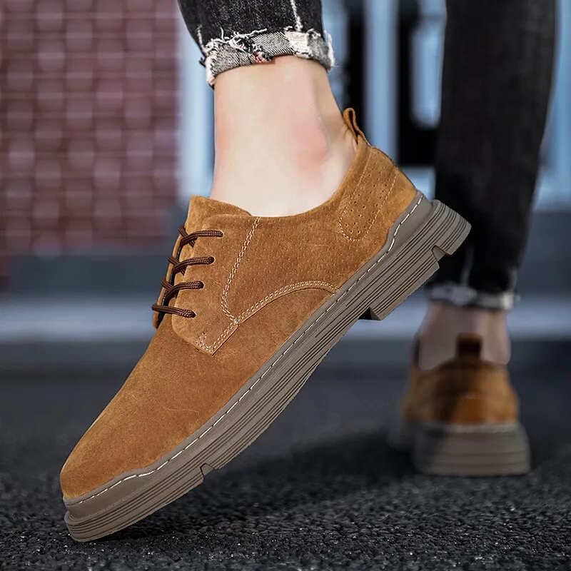 Xituodai  Men's Shoes Casual Leather Suede Shoes Men Fashion Business Oxfords Man Moccasin Leisure Walk Comfy Driving Shoe Male