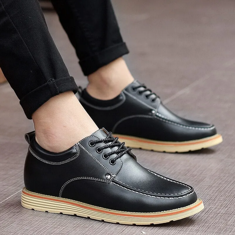 Xituodai  Spring and autumn new men's leather casual shoes Korean soft-soled shoes all-match tooling shoes business shoes