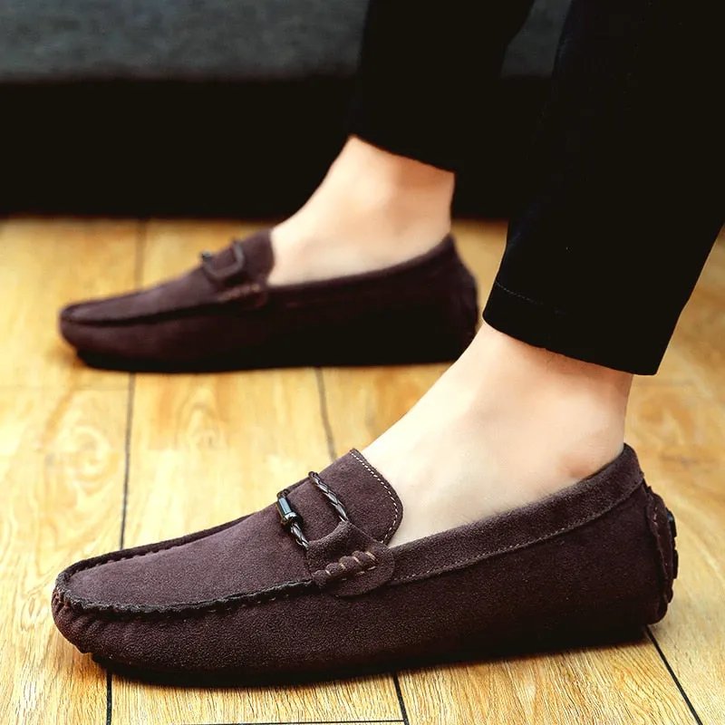 Xituodai  Summer Men Loafers Sude Leather Casual Shoes Fashion Slip on Driving Shoes Breathable Moccasins Big Size 38-49 Leisure Walk