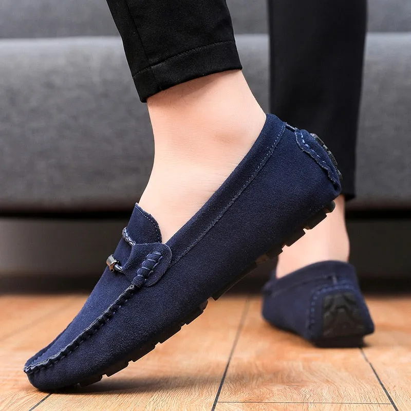 Xituodai  Summer Men Loafers Sude Leather Casual Shoes Fashion Slip on Driving Shoes Breathable Moccasins Big Size 38-49 Leisure Walk