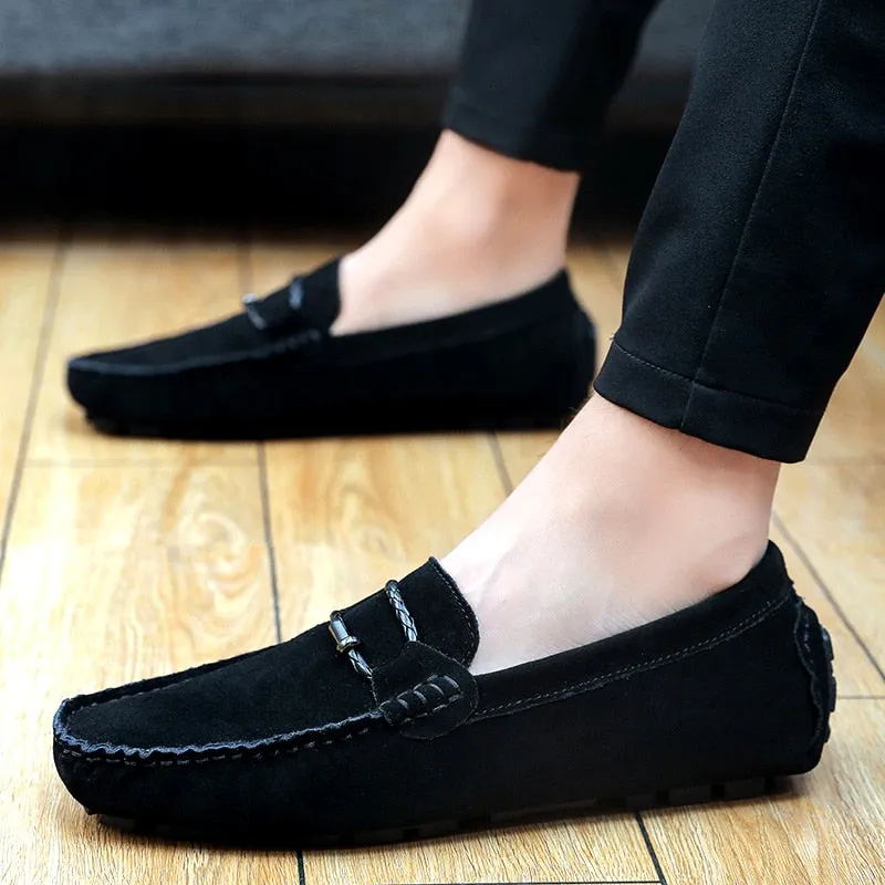 Xituodai  Summer Men Loafers Sude Leather Casual Shoes Fashion Slip on Driving Shoes Breathable Moccasins Big Size 38-49 Leisure Walk